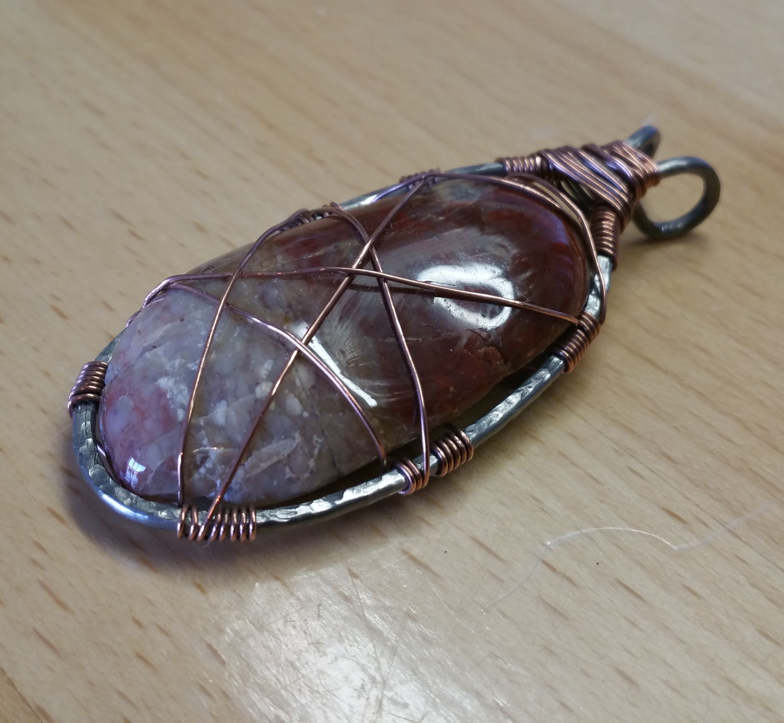 Red and Tan Pendant