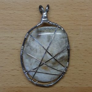 Silver and White Pendant