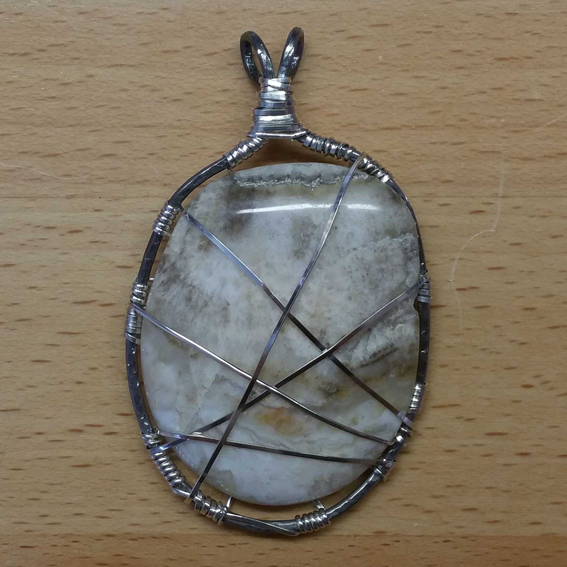 Silver and White Pendant