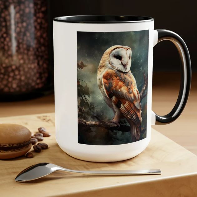 Barn Owl Vintage Birds Coffee Mug
