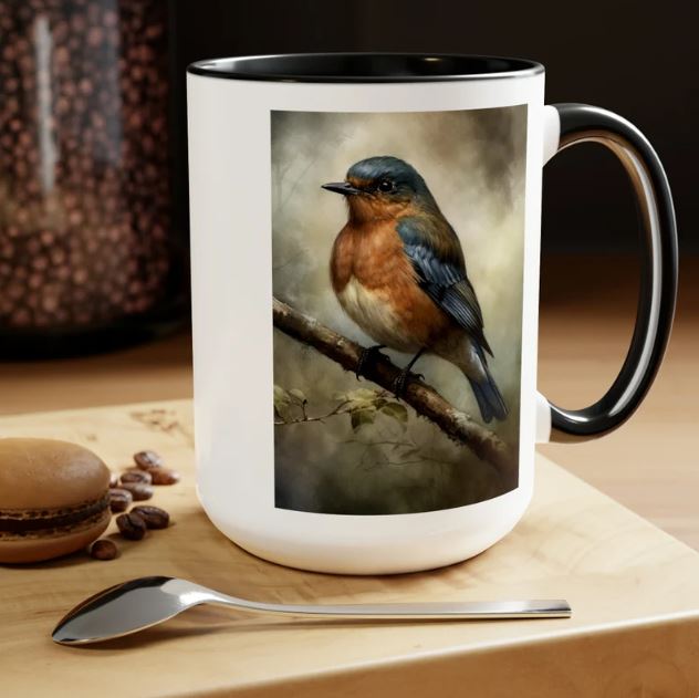 Bluebird Vintage Birds Coffee Mug