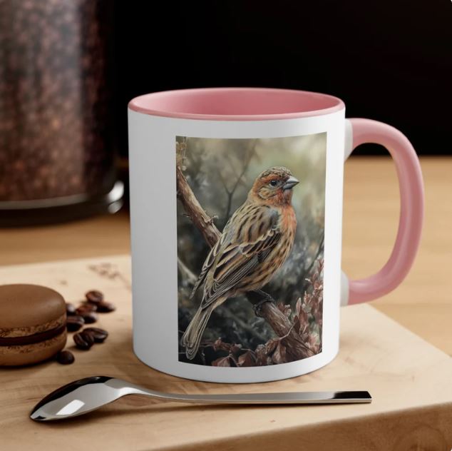 House Finch Vintage Birds Coffee Mug