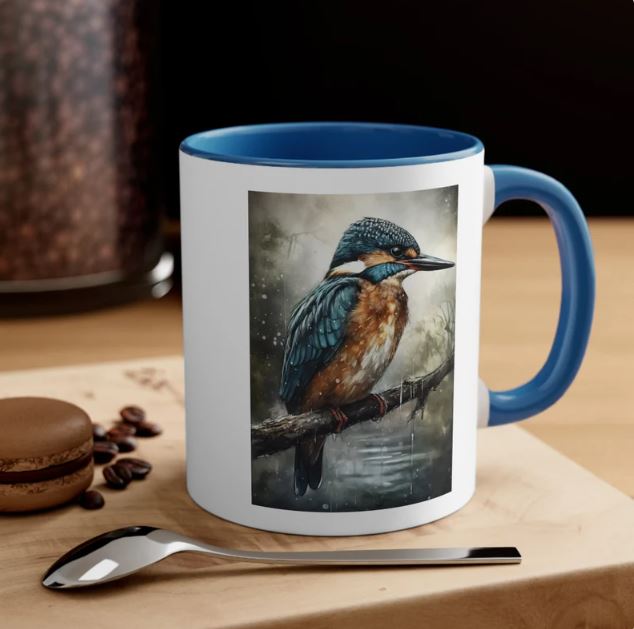 Kingfisher Vintage Birds Coffee Mug