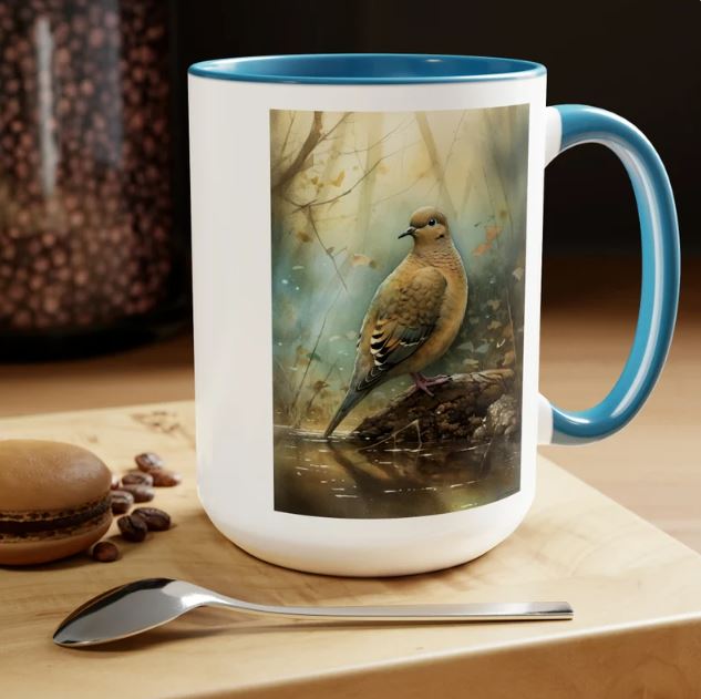 Mourning Dove Vintage Birds Coffee Mug